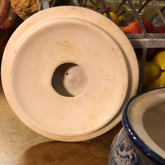 VTG Japan majolica style tureen/rice bowl cobalt - Picture 7 of 7